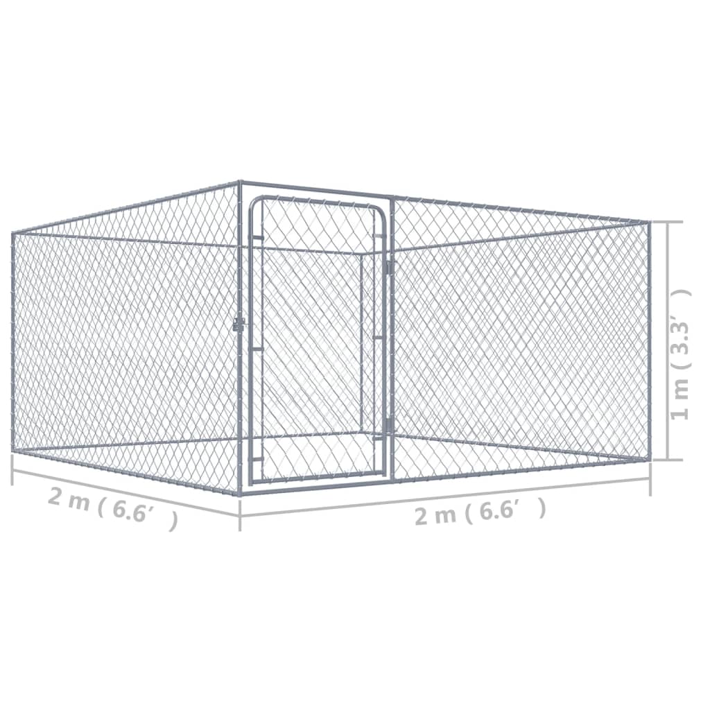 Outdoor Dog Kennel Galvanised Steel
