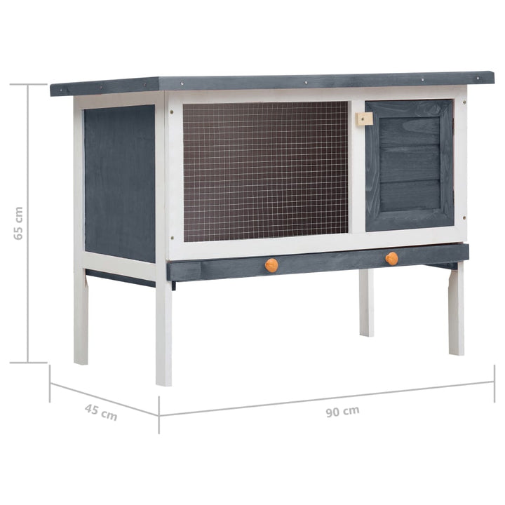 Outdoor Rabbit Hutch 1 Layer Wood