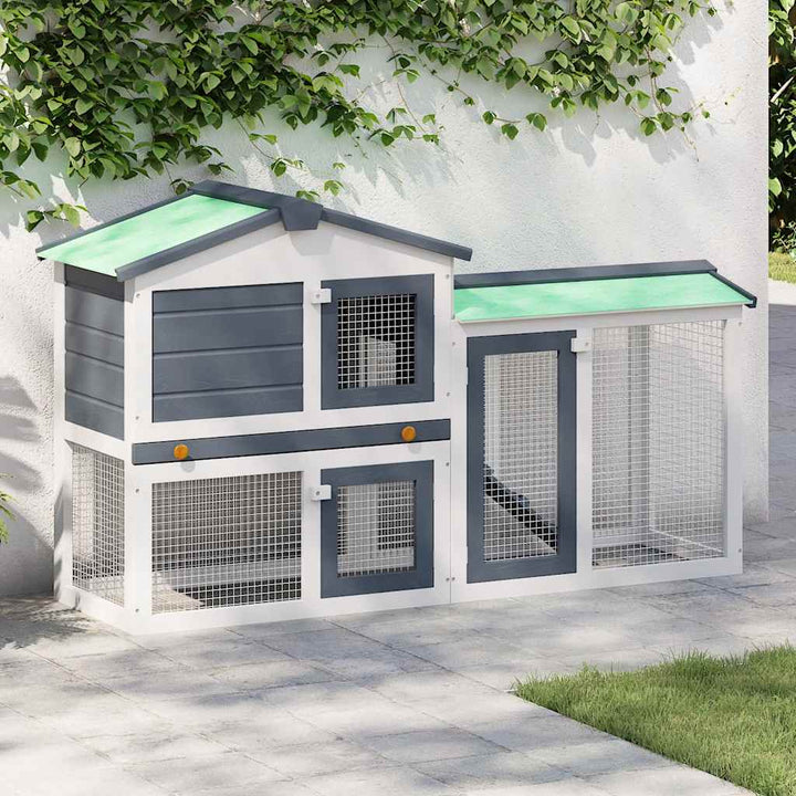 Outdoor Large Rabbit Hutch 145 X 45 X 84 Wood