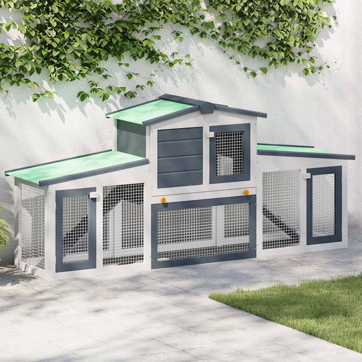 Outdoor Large Rabbit Hutch 201X45X85 Cm Wood