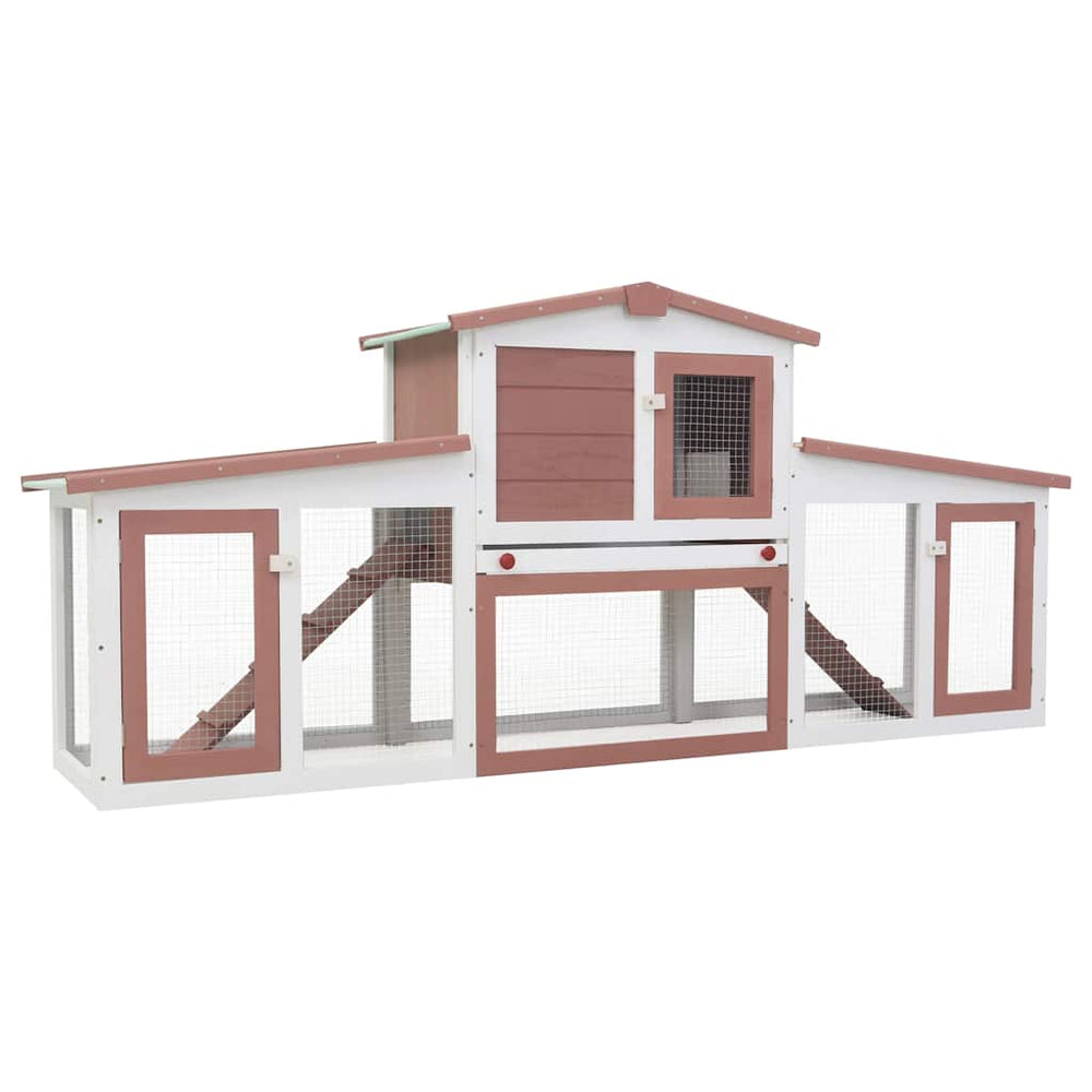 Outdoor Large Rabbit Hutch 201X45X85 Cm Wood