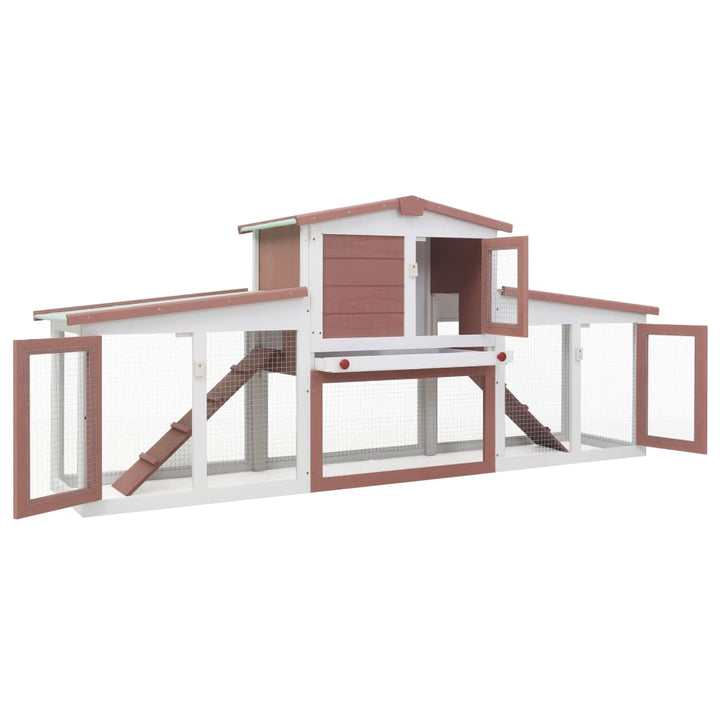 Outdoor Large Rabbit Hutch 201X45X85 Cm Wood