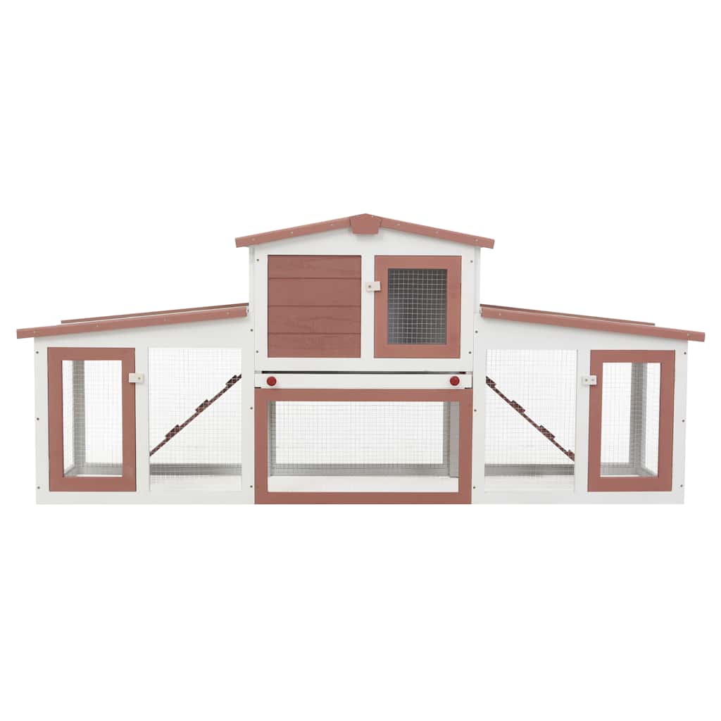 Outdoor Large Rabbit Hutch 201X45X85 Cm Wood