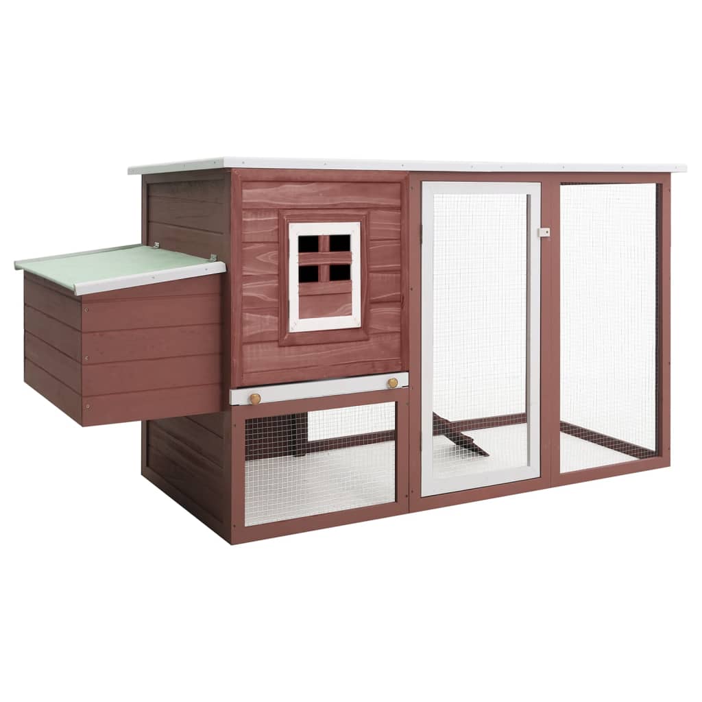 Outdoor Chicken Cage Hen House With 1 Egg Cage Wood