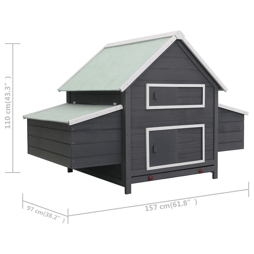 Chicken Coop 157X97X110 Cm Wood