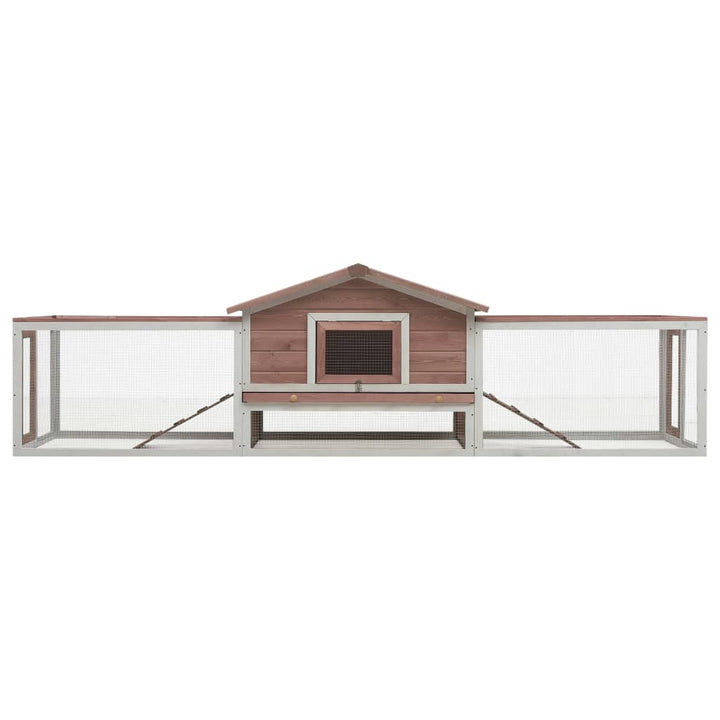 Rabbit Hutch 310X70X87 Cm Solid Pine & Fir Wood