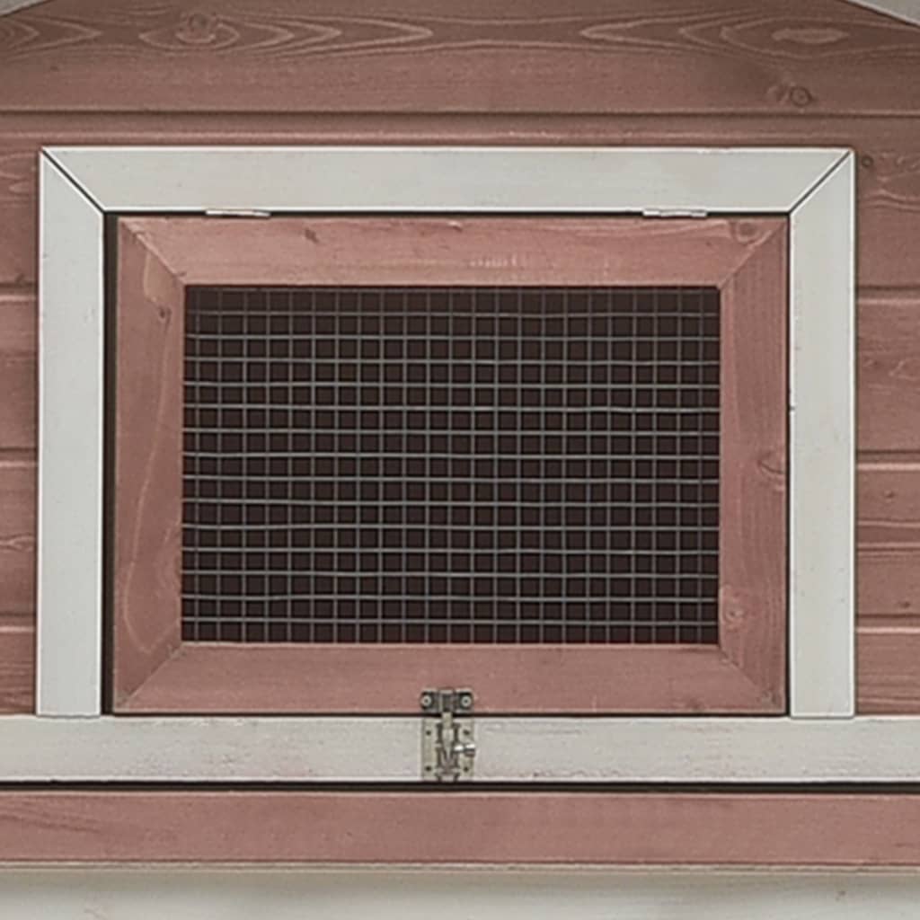 Rabbit Hutch 310X70X87 Cm Solid Pine & Fir Wood