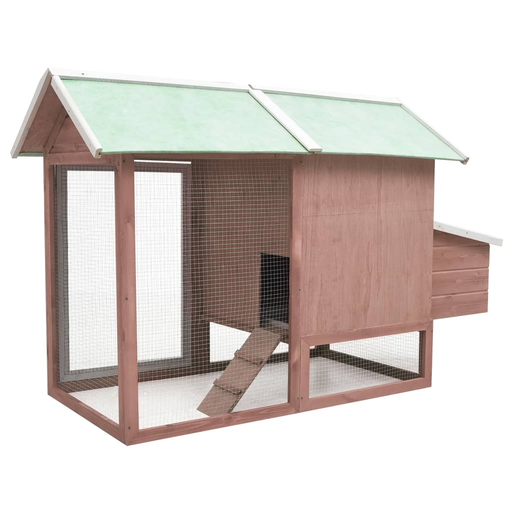 Chicken Cage 170X81X110 Cm Solid Pine & Fir Wood