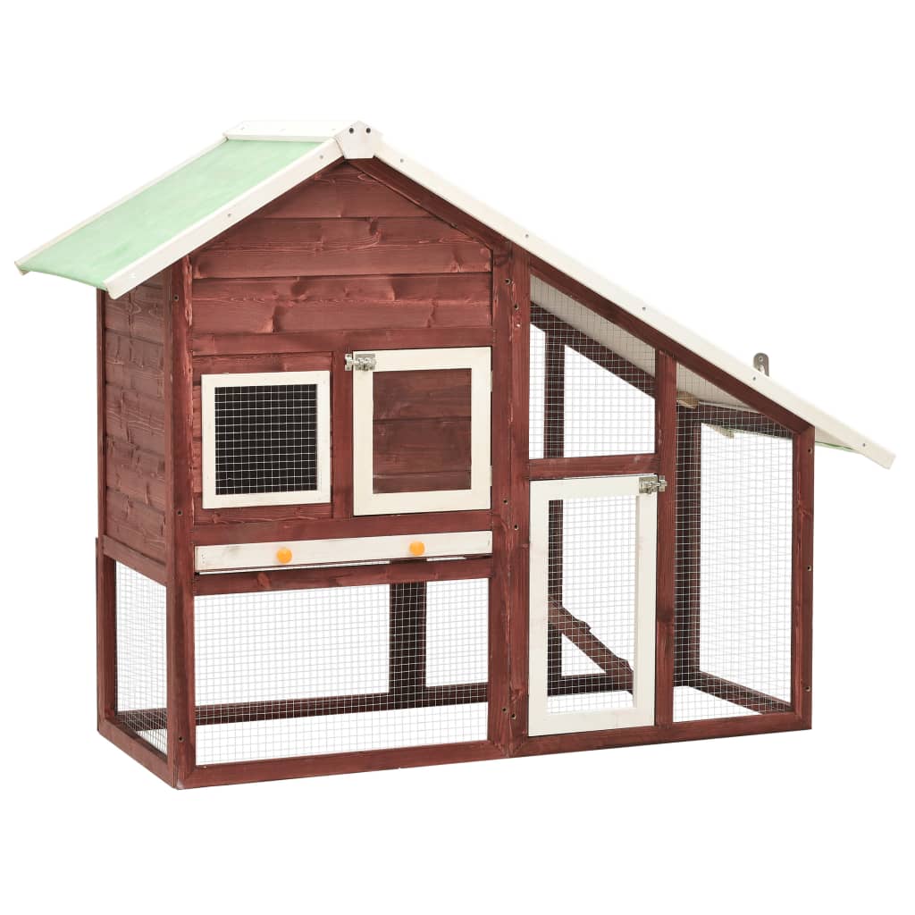 Rabbit Hutch 140X63X120 Cm Solid Firwood