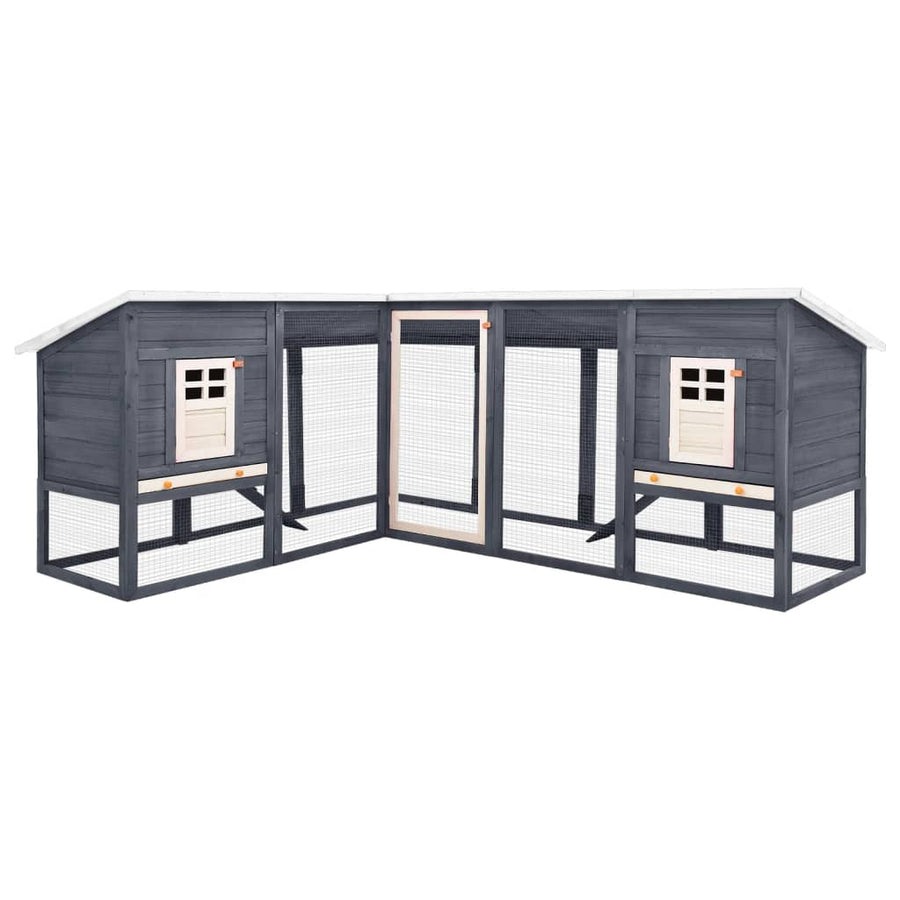 Outdoor Rabbit Hutch With Run Solid Fir Wood