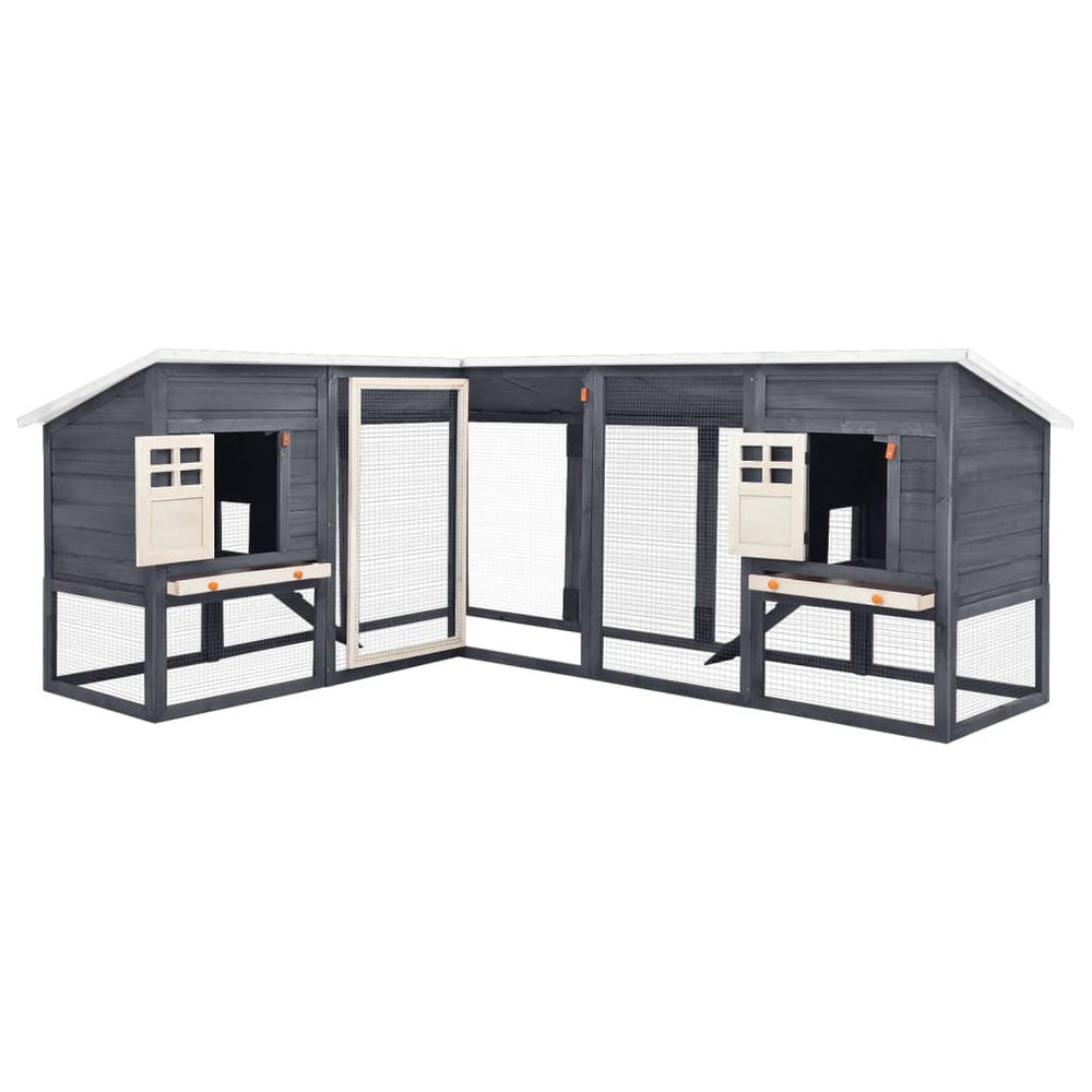Outdoor Rabbit Hutch With Run Solid Fir Wood