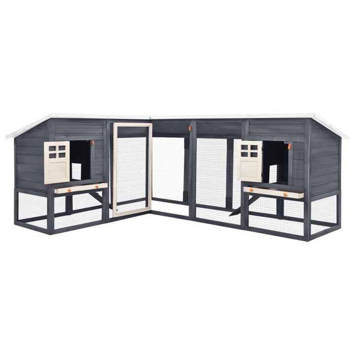 Outdoor Rabbit Hutch With Run Solid Fir Wood