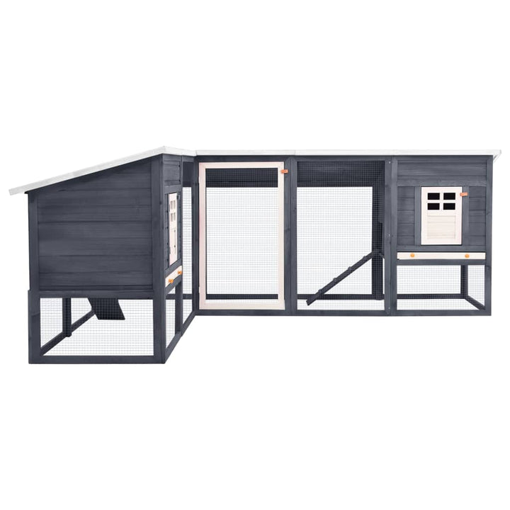 Outdoor Rabbit Hutch With Run Solid Fir Wood
