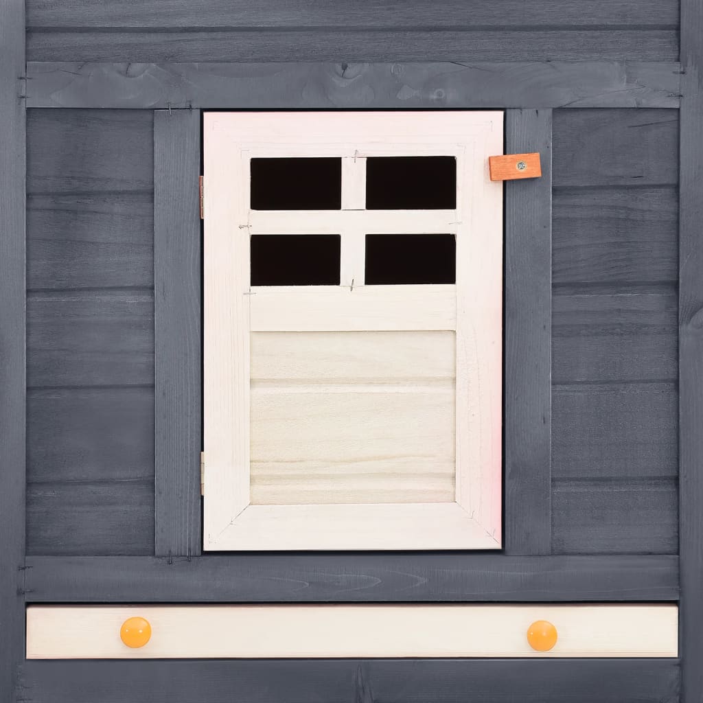 Outdoor Rabbit Hutch With Run Solid Fir Wood