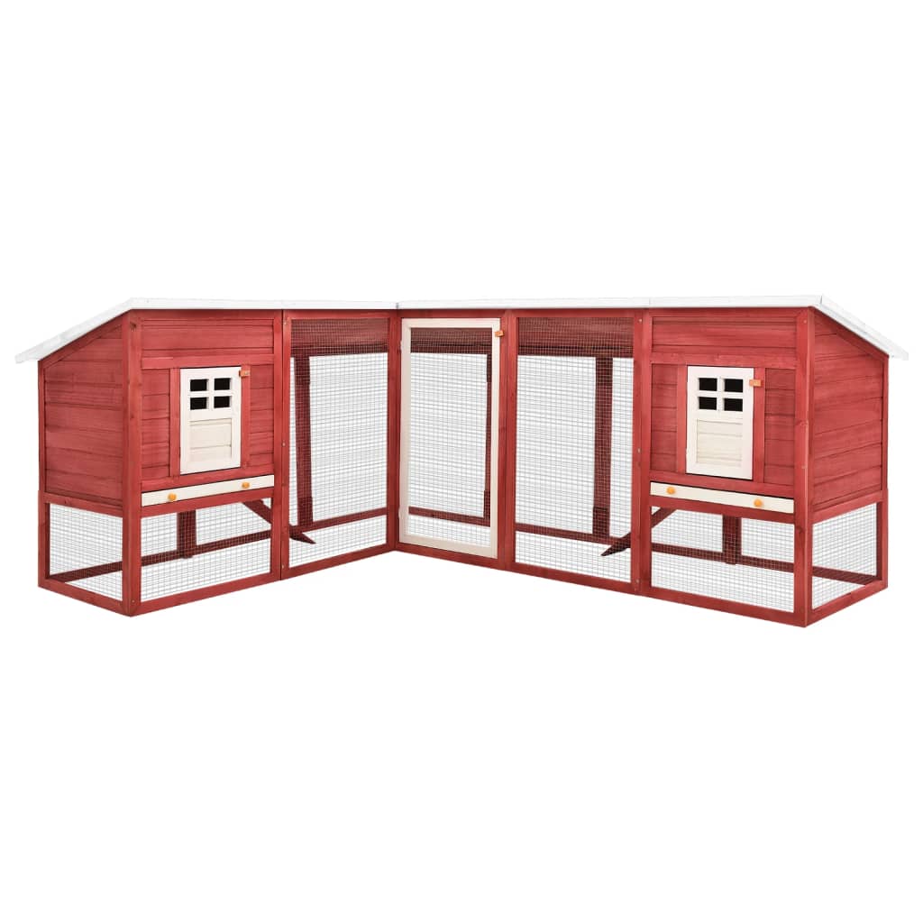Outdoor Rabbit Hutch With Run Solid Fir Wood