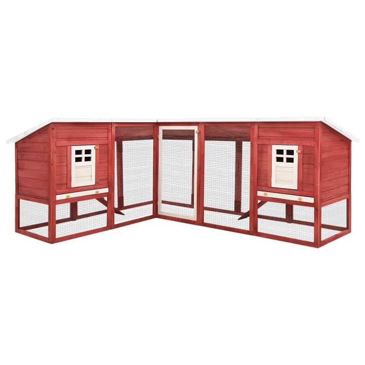 Outdoor Rabbit Hutch With Run Solid Fir Wood