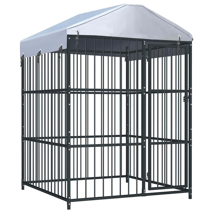 Outdoor Dog Kennel With Roof 150X150X210 Cm