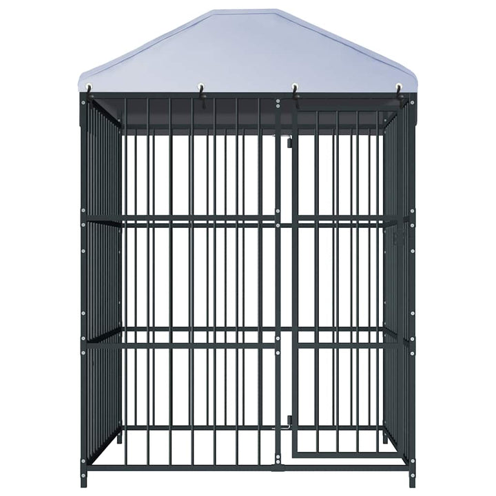 Outdoor Dog Kennel With Roof 150X150X210 Cm