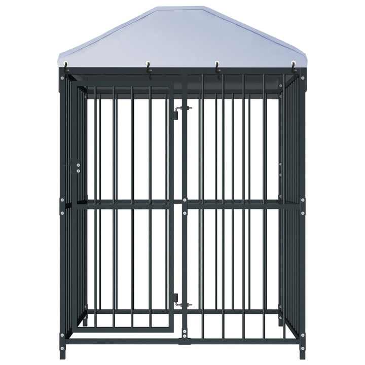 Outdoor Dog Kennel With Roof 120X120X150 Cm