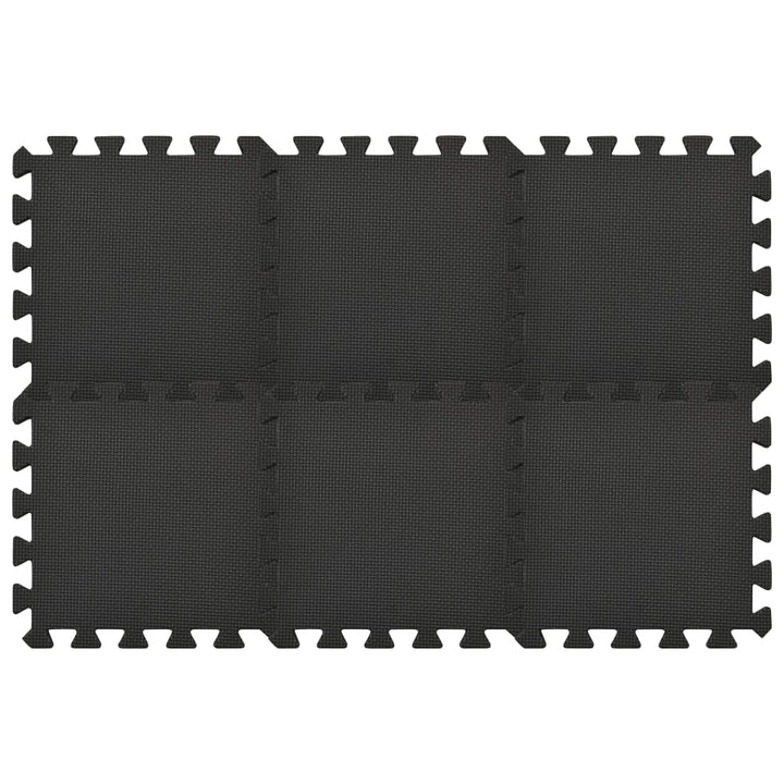Floor Mats 54 Pcs 4.86㎡ Eva Foam Black