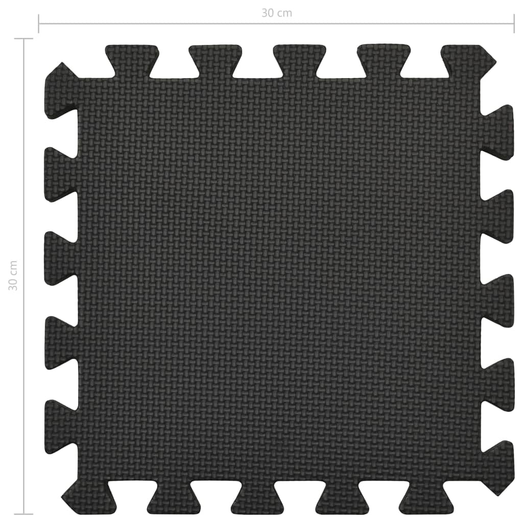 Floor Mats 54 Pcs 4.86㎡ Eva Foam Black