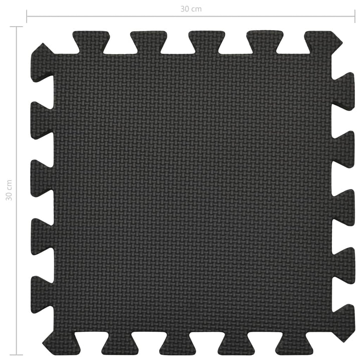 Floor Mats 54 Pcs 4.86㎡ Eva Foam Black