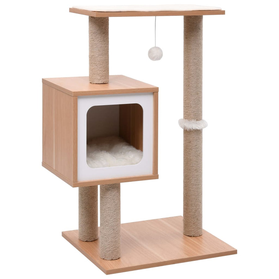 Cat Tree With Sisal Scratching Mat 82 Cm