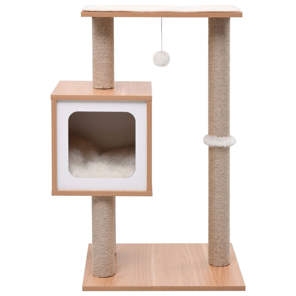 Cat Tree With Sisal Scratching Mat 82 Cm