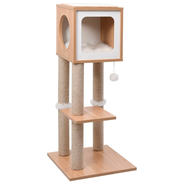 Cat Tree With Sisal Scratching Mat 90 Cm