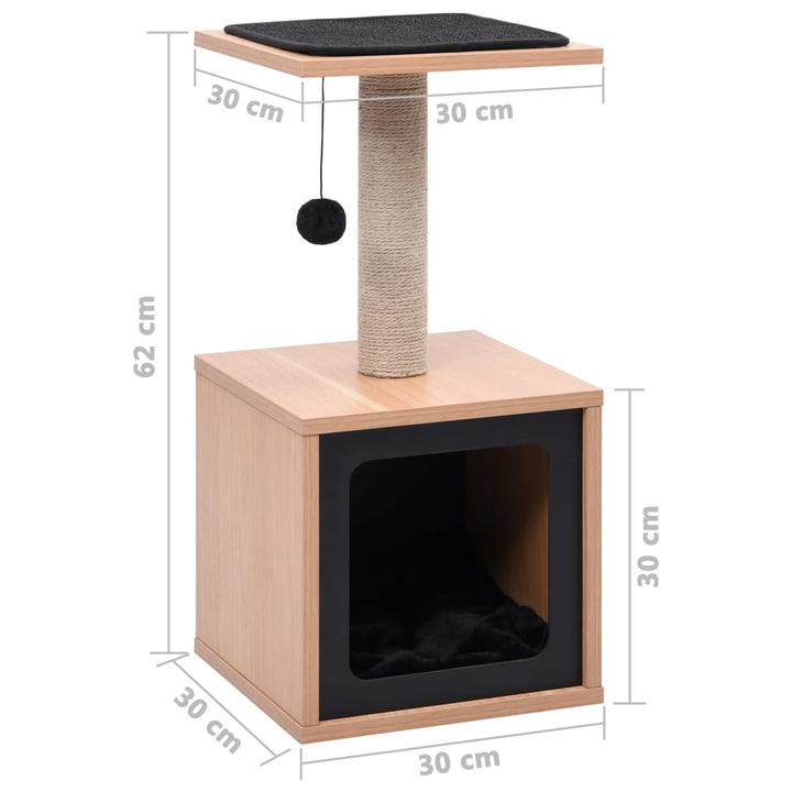 Cat Tree With Sisal Scratching Mat 62 Cm