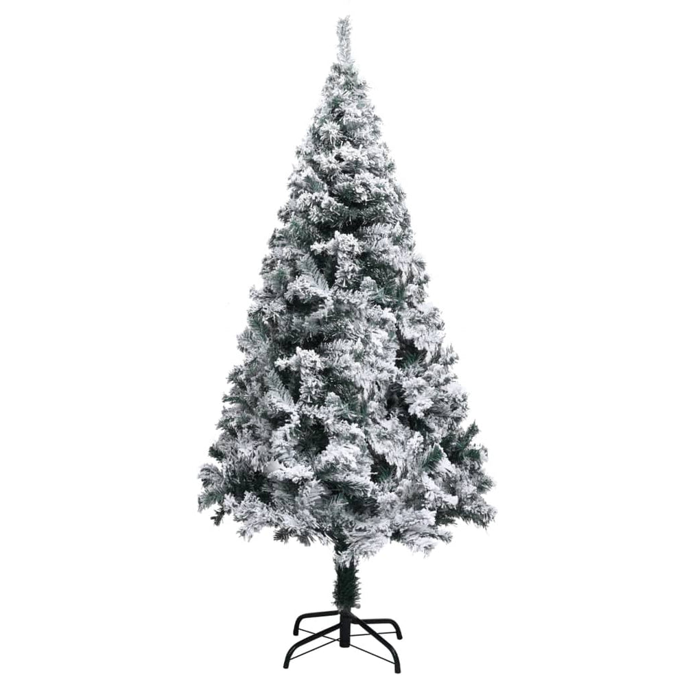 Artificial Christmas Tree With Flocked Snow Green 150 Cm Pvc