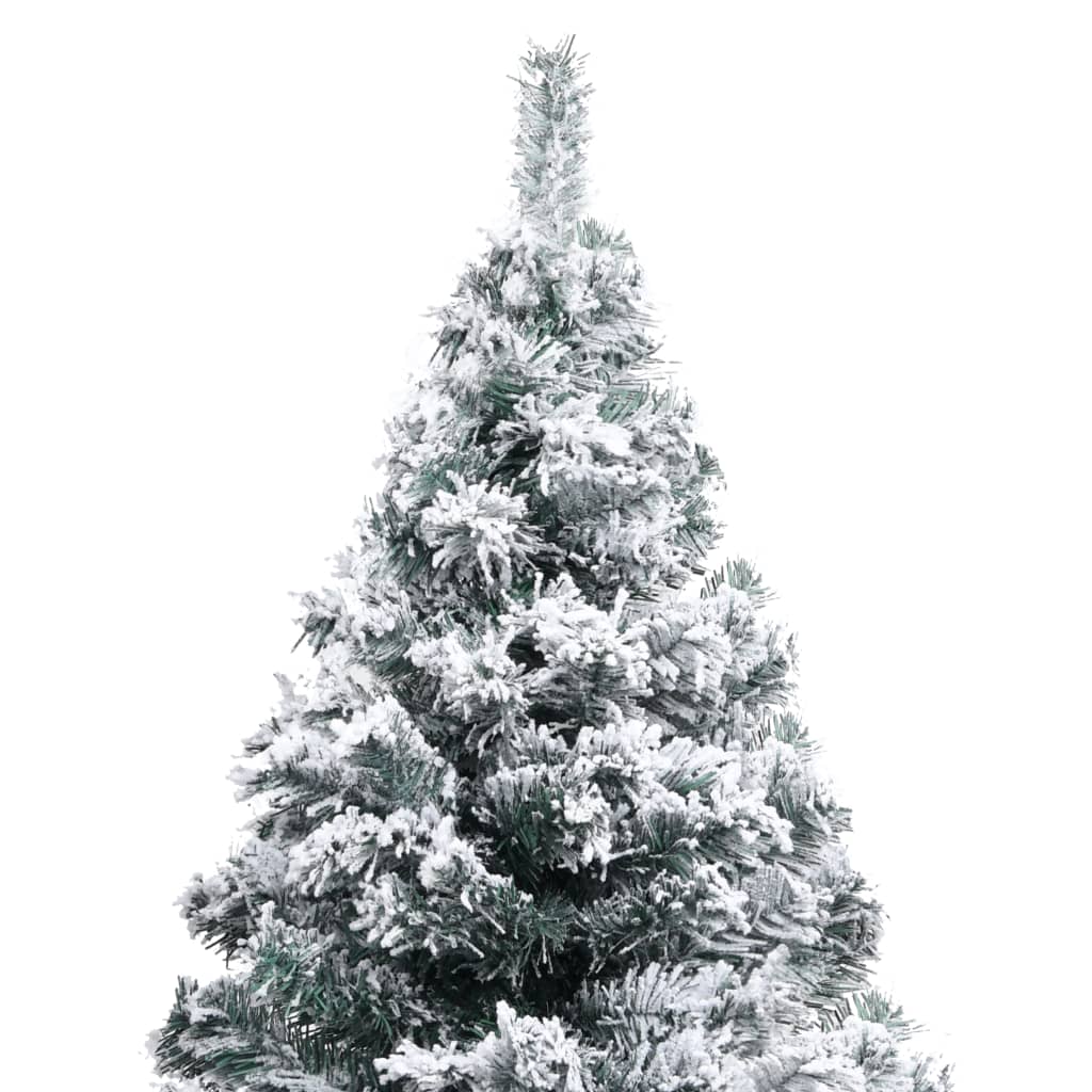 Artificial Christmas Tree With Flocked Snow Green 150 Cm Pvc