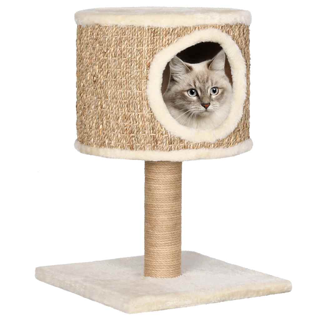 Cat Tree With Condo And Scratching Post 52 Cm Seagrass