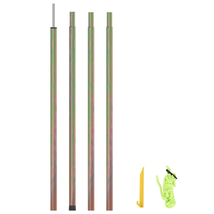 Sunshade Sail Poles 2 Pcs Galvanised Steel