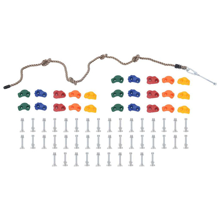 Climbing Stones With Rope 25 Pcs Multicolour