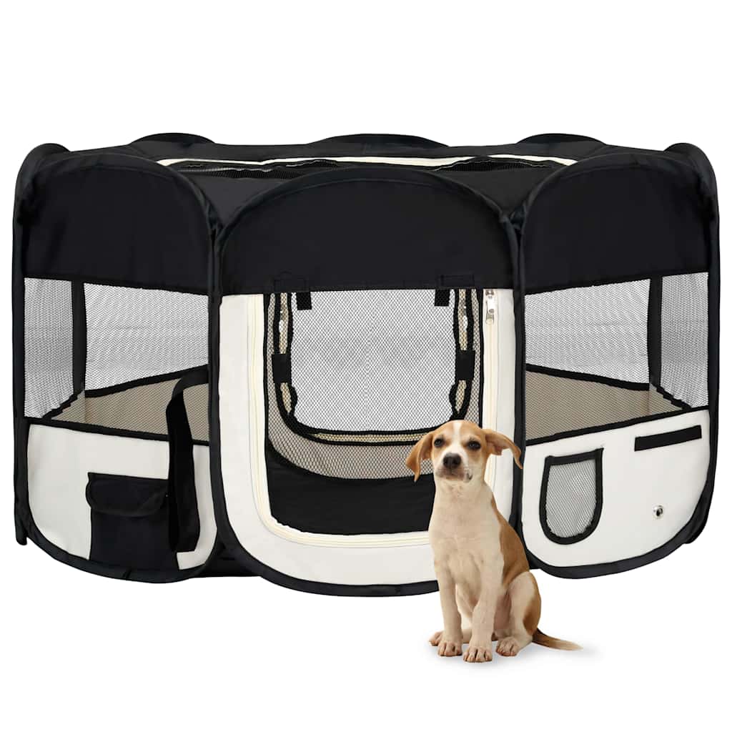 Foldable Dog Playpen With Carrying Bag