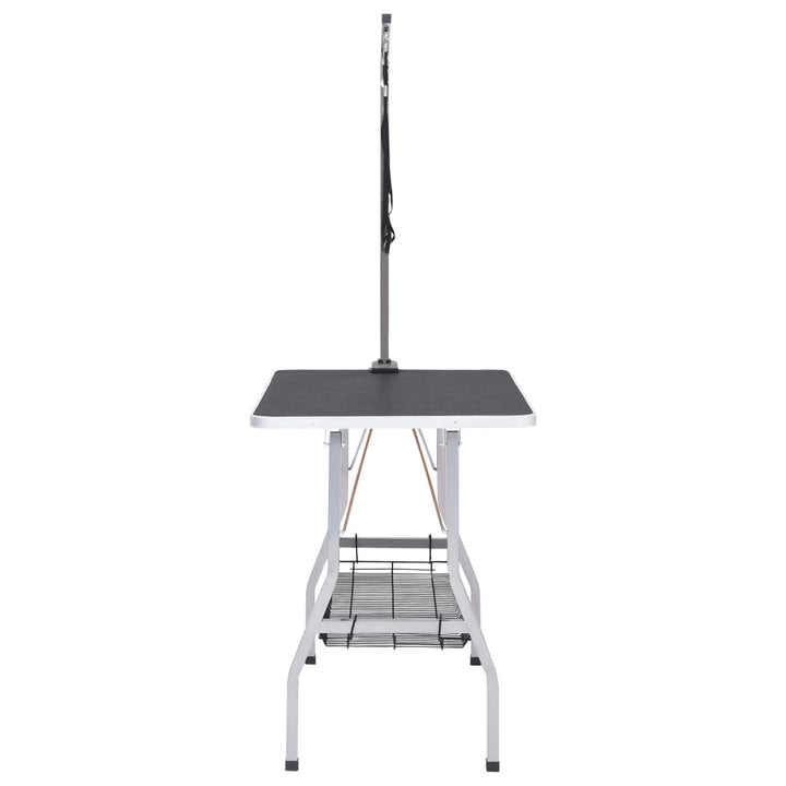 Adjustable Dog Grooming Table With 2 Loops And Basket