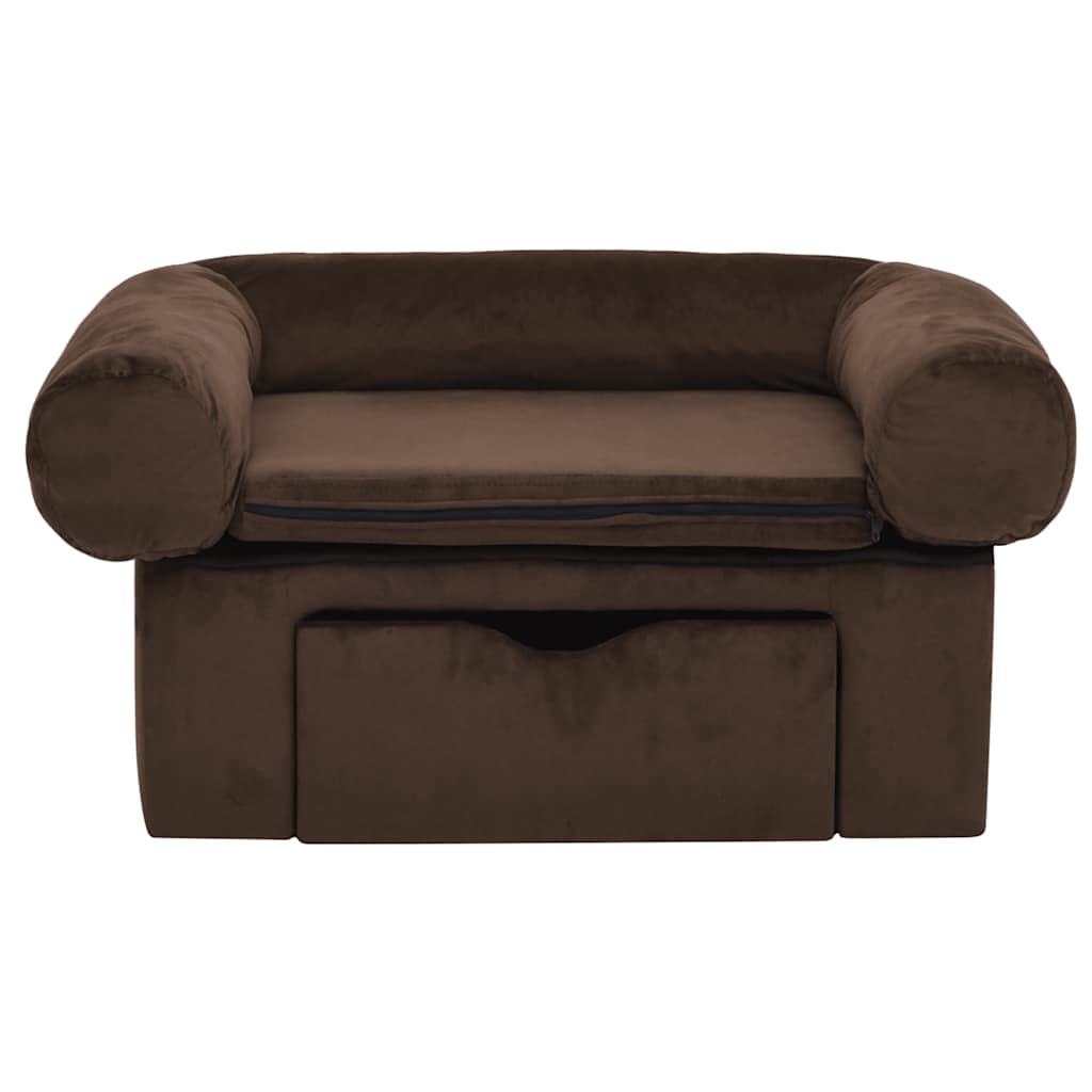 Dog Sofa With Drawer 75X50X38 Cm Plush