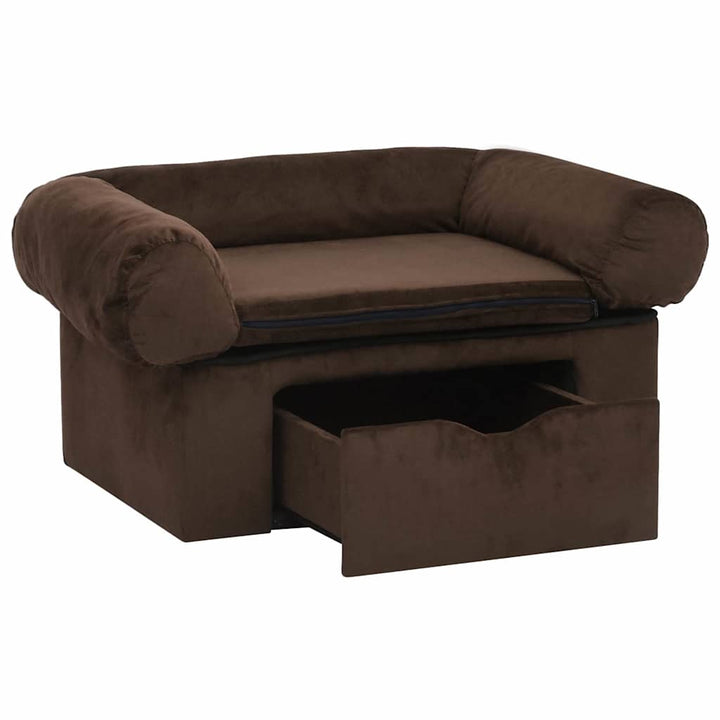 Dog Sofa With Drawer 75X50X38 Cm Plush