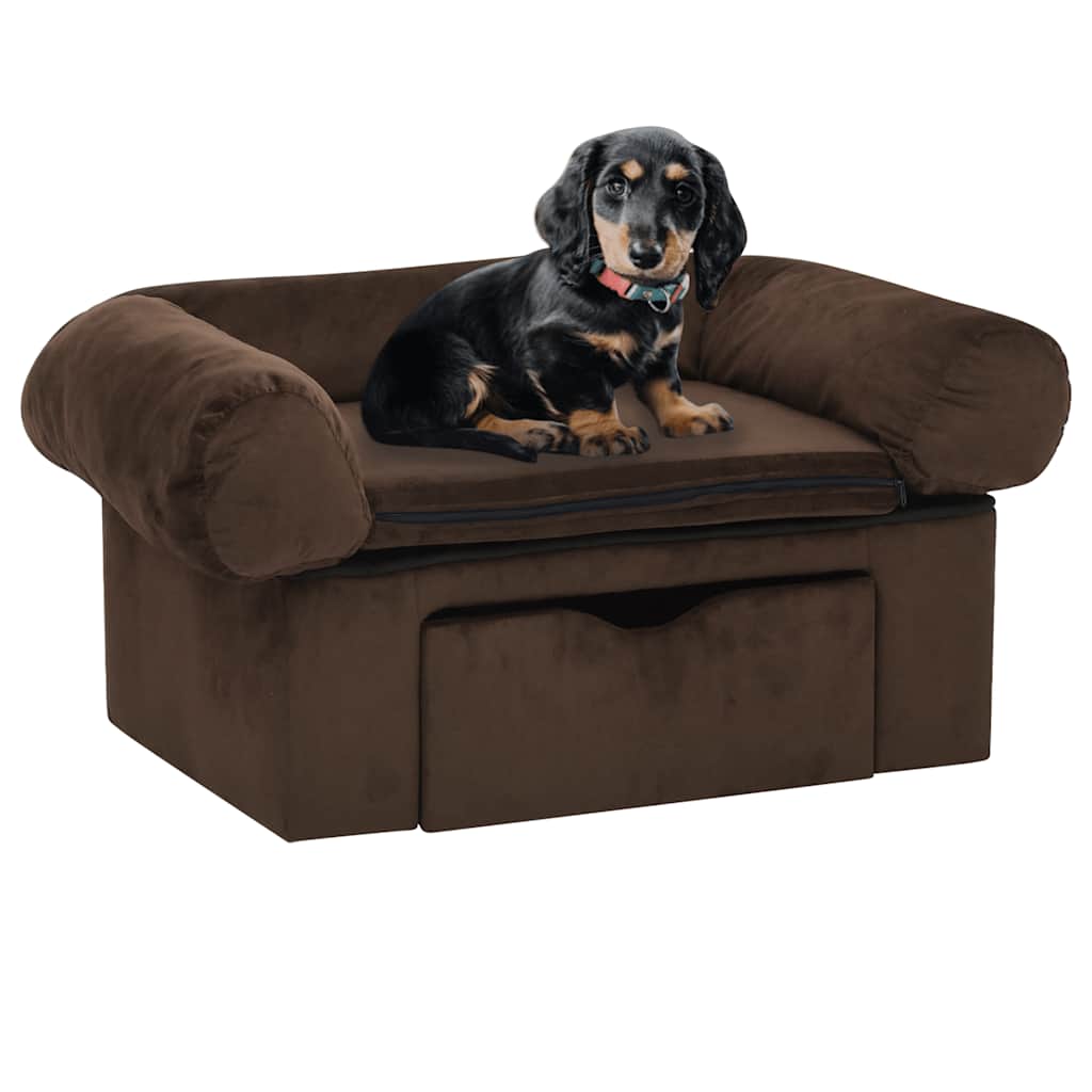 Dog Sofa With Drawer 75X50X38 Cm Plush