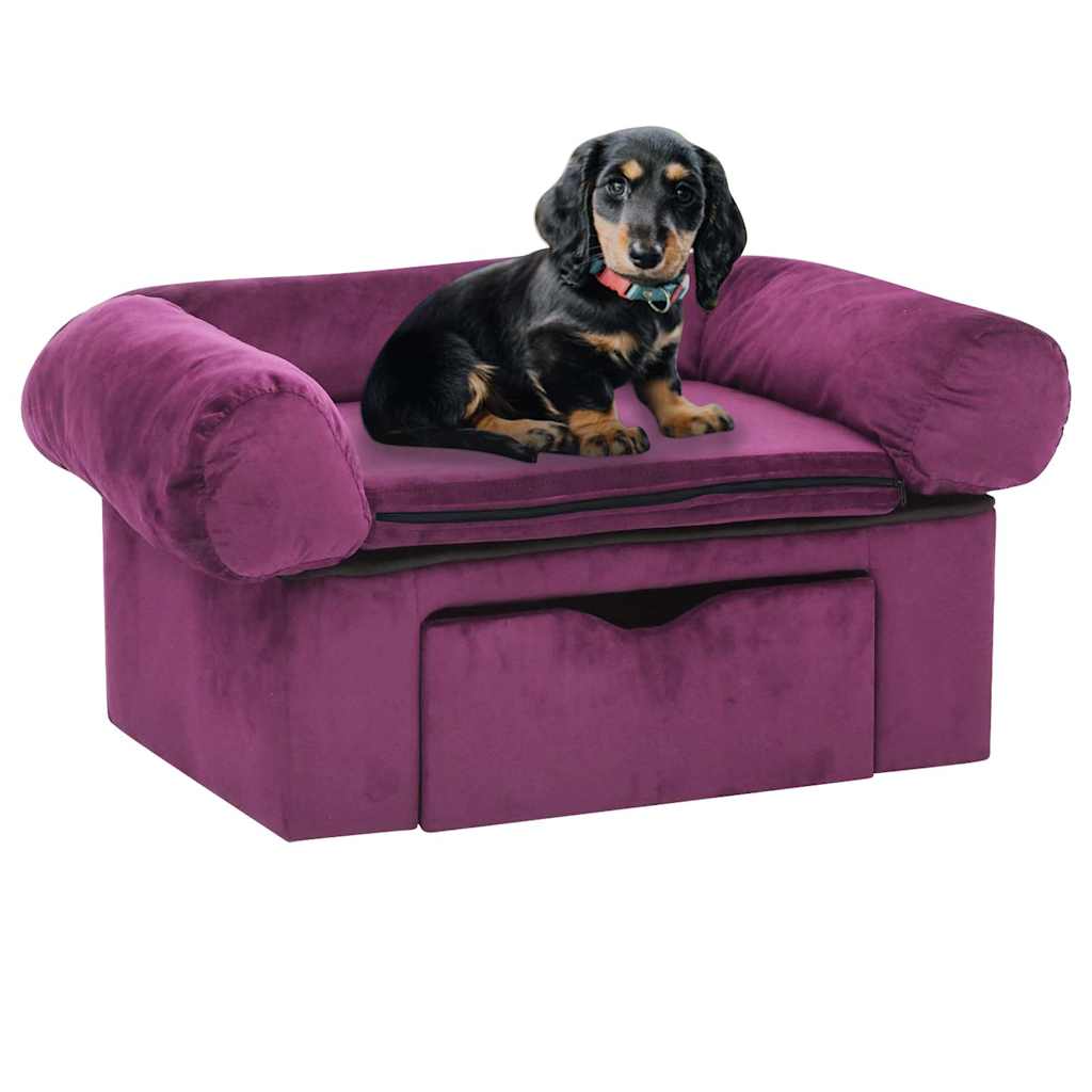 Dog Sofa With Drawer 75X50X38 Cm Plush