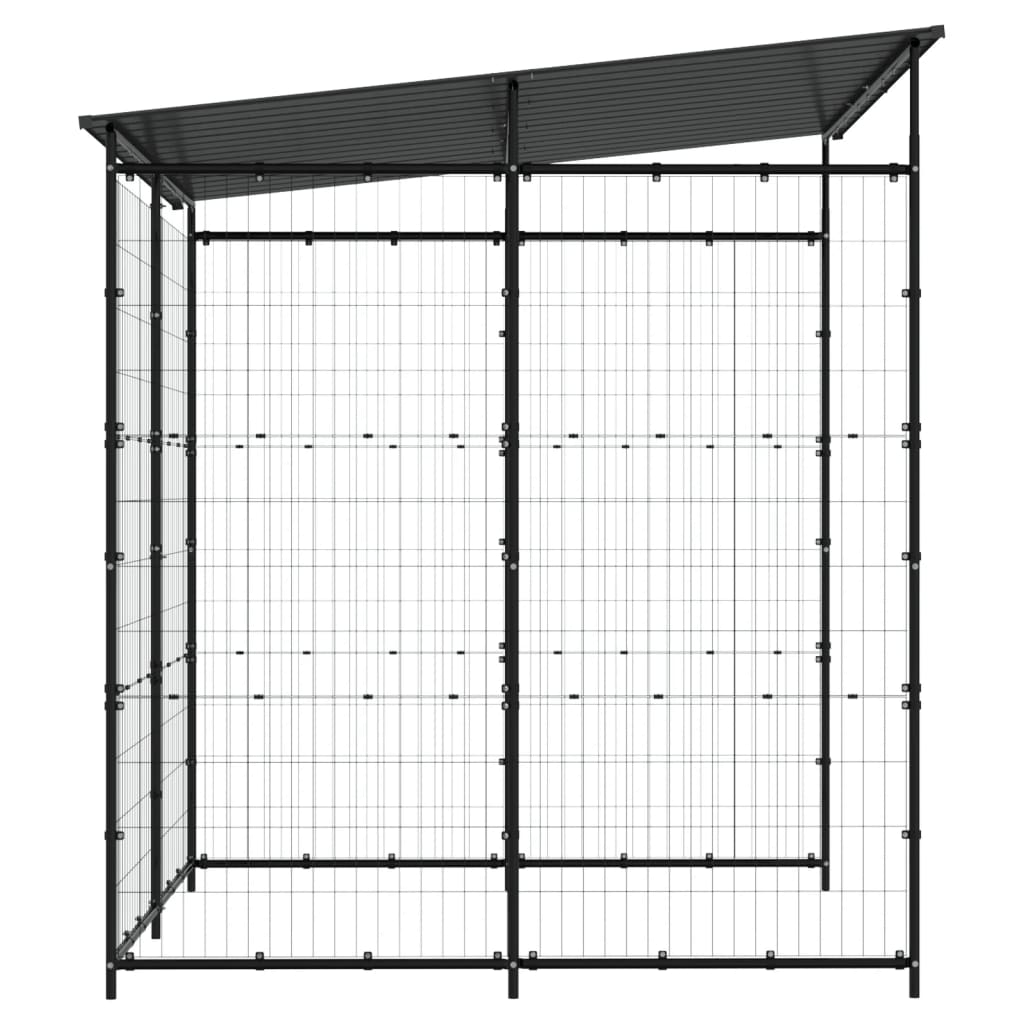 Bicycle Shed 190X190X222 Cm Steel Black