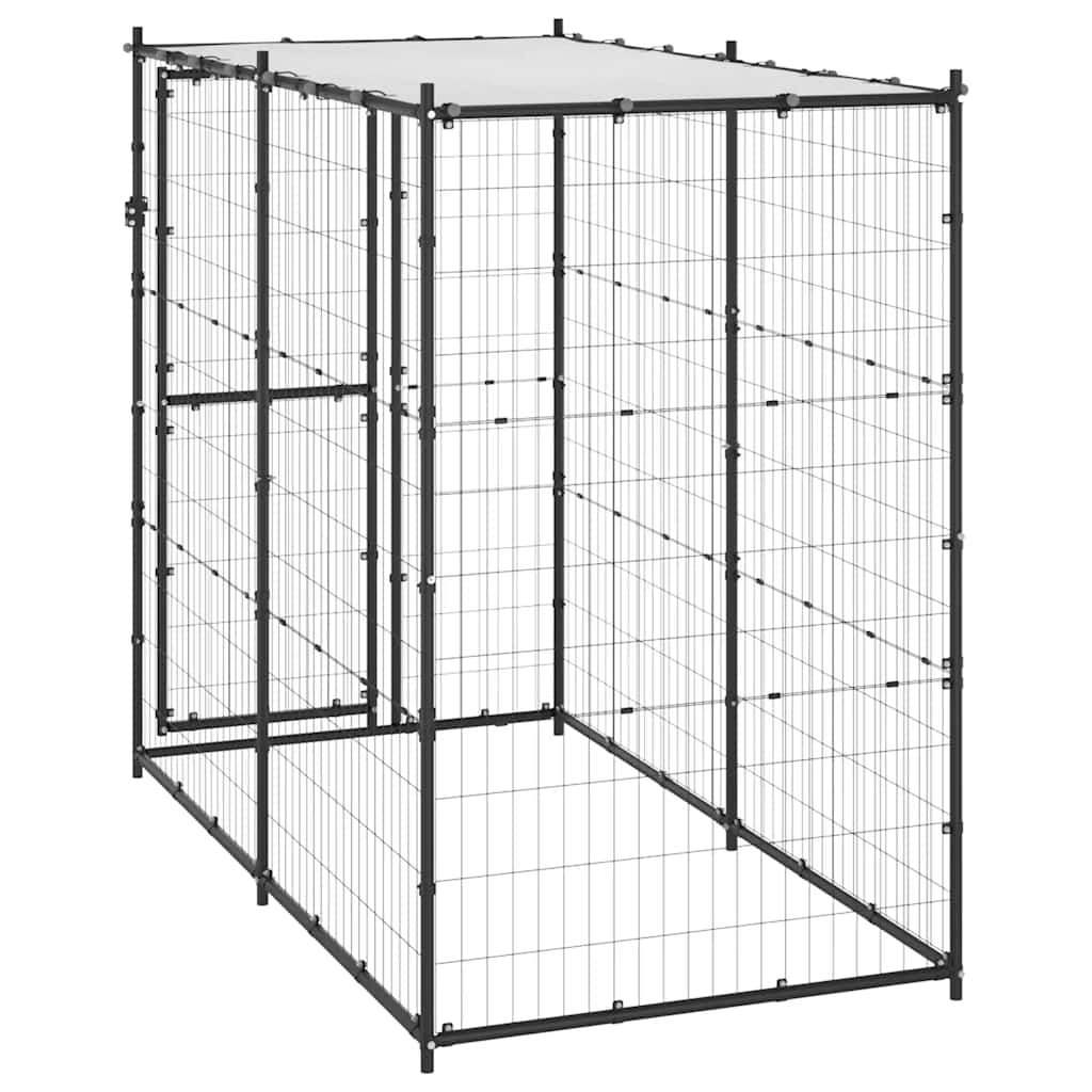 Outdoor Dog Kennel Steel With Roof