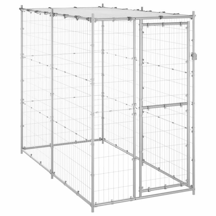 Outdoor Dog Kennel Steel With Roof