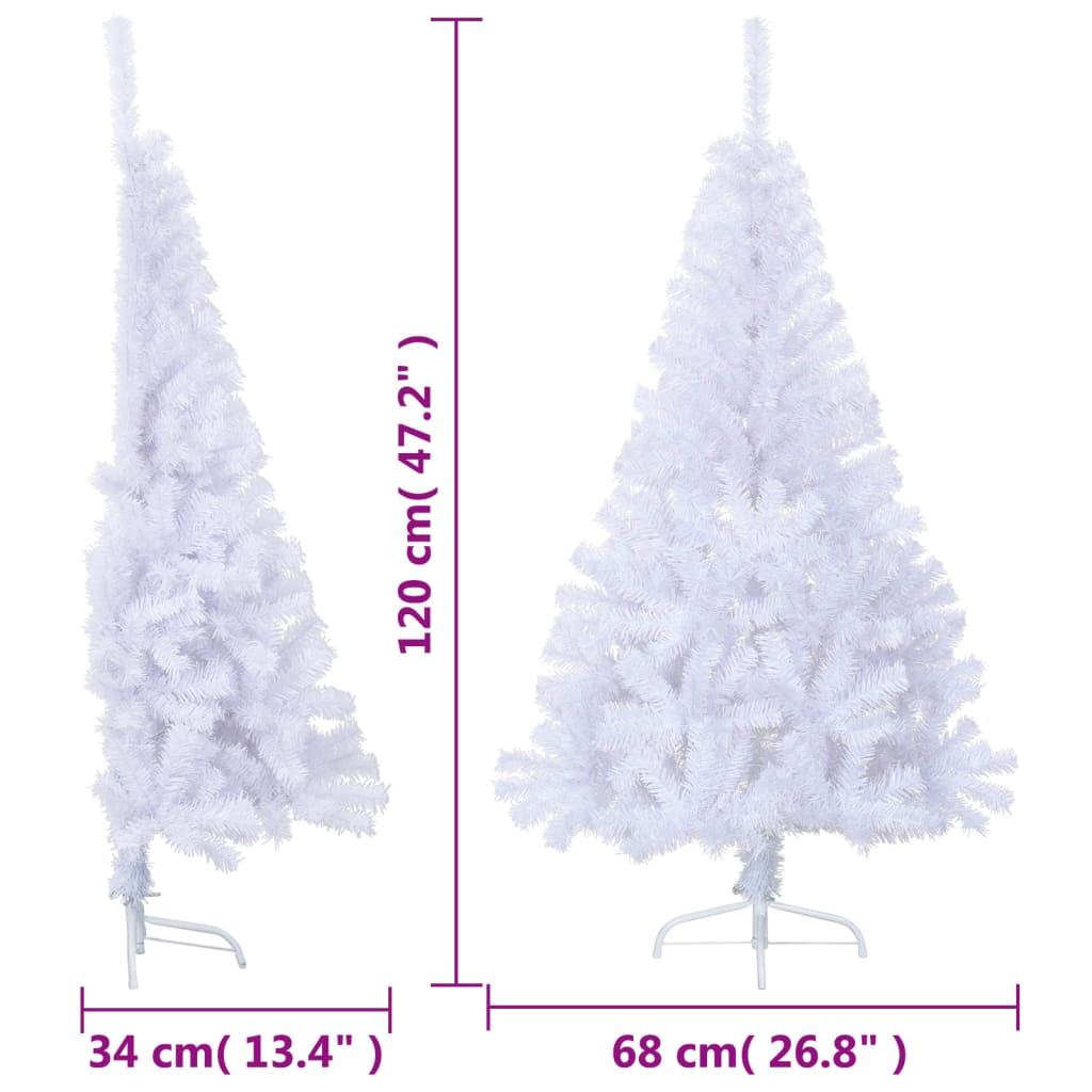 Artificial Half Christmas Tree With Stand 120 Cm Pvc