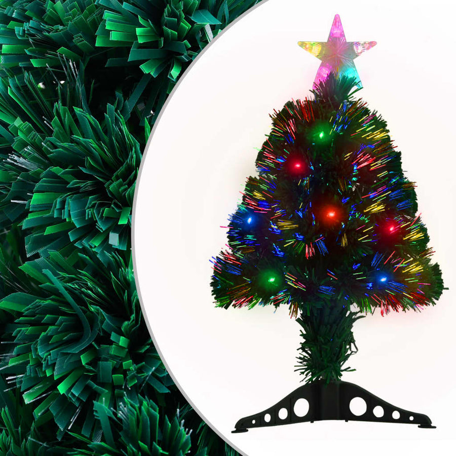 Pre-Lit Christmas Tree With Stand 64 Cm Fibre Optic