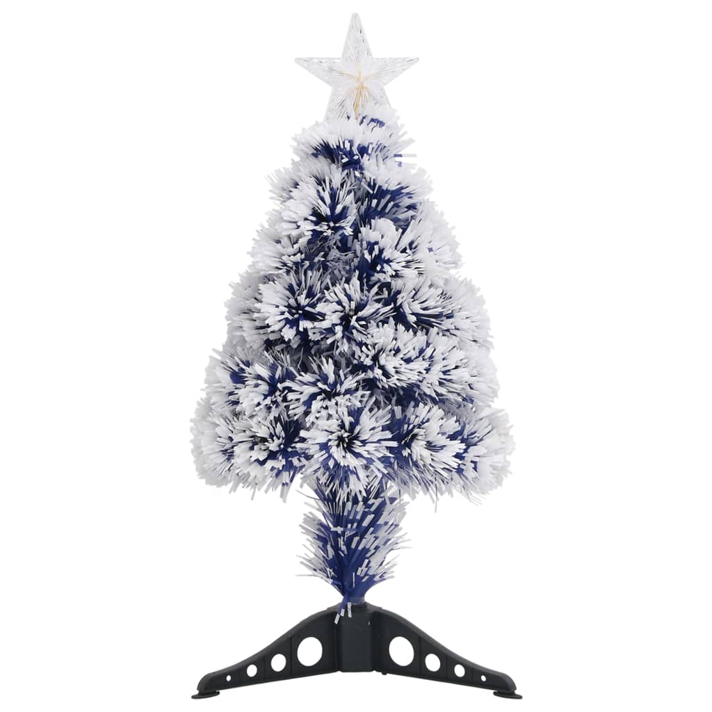 Artificial Pre-Lit Christmas Tree White&Blue 64 Cm Fibre Optic