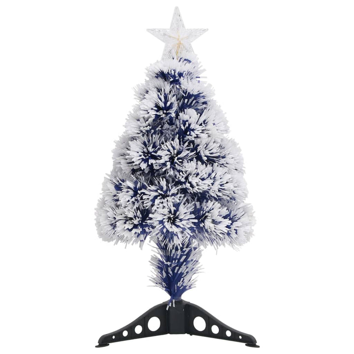 Artificial Pre-Lit Christmas Tree White&Blue 64 Cm Fibre Optic