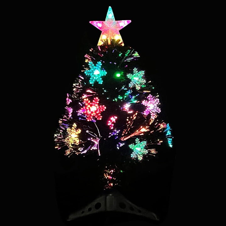 Christmas Tree With Led Snowflakes Black 64 Cm Fibre Optic