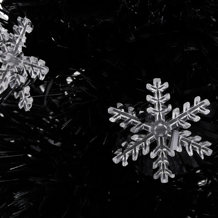 Christmas Tree With Led Snowflakes Black 64 Cm Fibre Optic